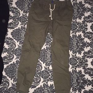 Dark green khaki joggers